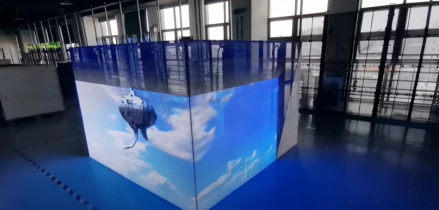 LISN LED Transparent led display cube 3D effect